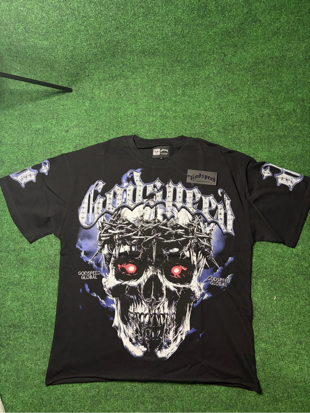 Black Graphic Skull Tee - Men’s Short Sleeve Shirt